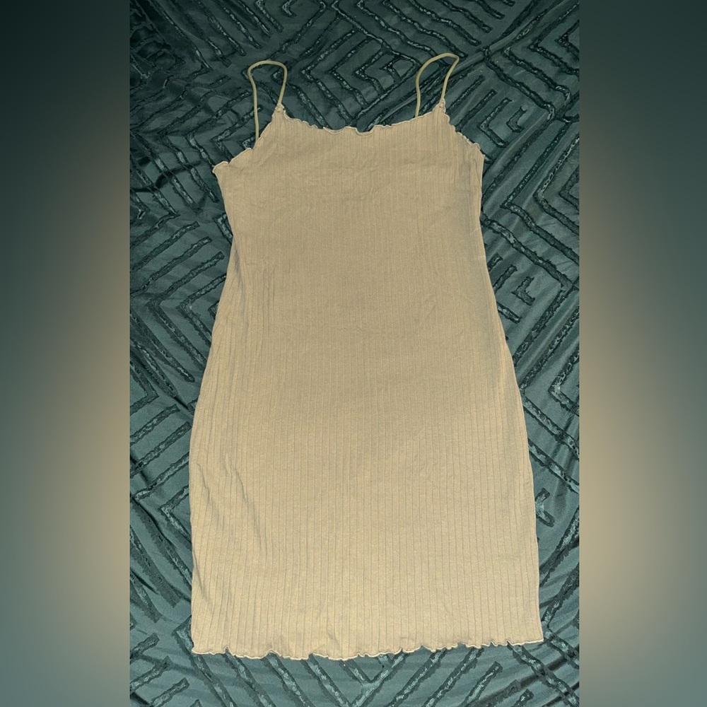 Olive green bodycon mini dress